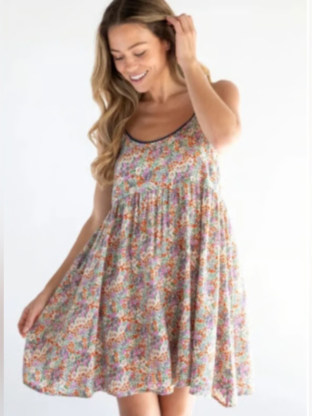 Natural Life Gigi Mini Dress Size Small, Boho Floral